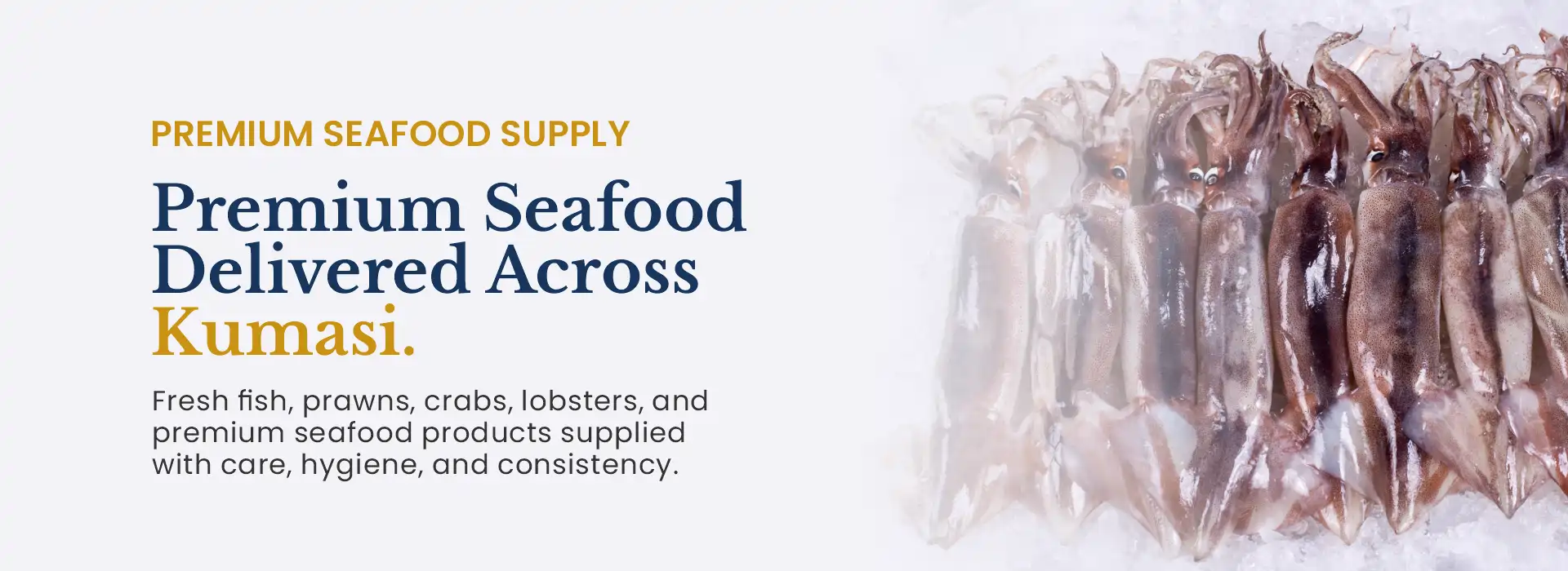 Fresh seafood products from Amans Ocean