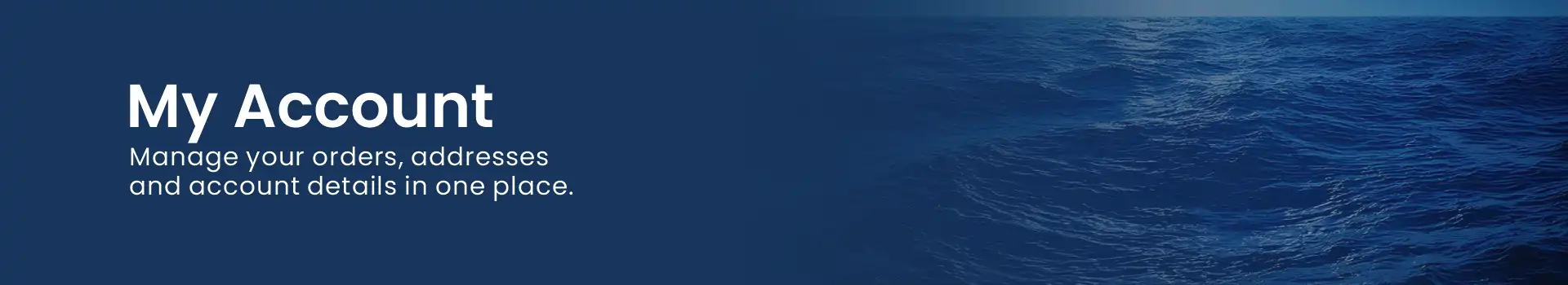Amans Ocean customer account dashboard
